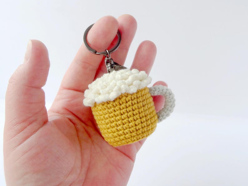 Crochet beer keychain pdf tutorial