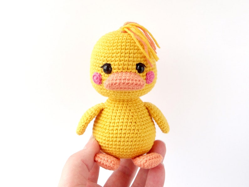 Duckling Crochet Pattern Amigurumi Toy Crochet Duckling Etsy