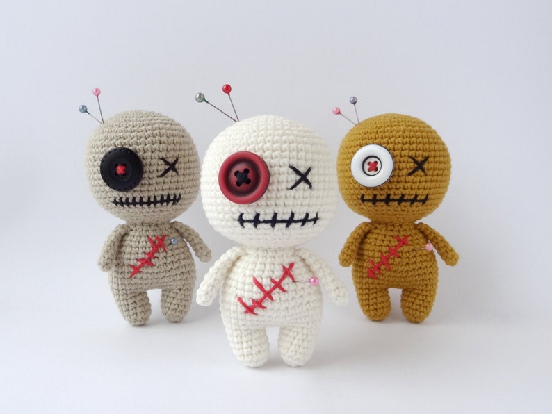 Tiny Voodoo Doll Crochet Pattern amigurumi toy 