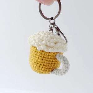 Beer keychain Crochet Pattern easy pdf tutorial