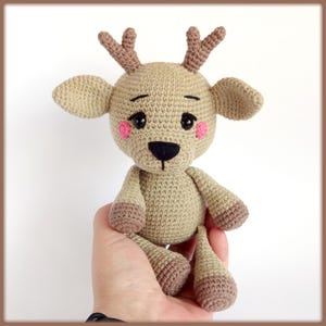 Rudy the reindeer Crochet Pattern - amigurumi reindeer PDF tutorial