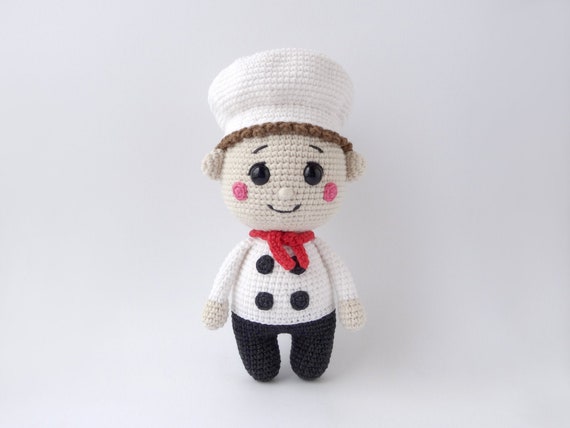 Chef Crochet Pattern Amigurumi Doll 