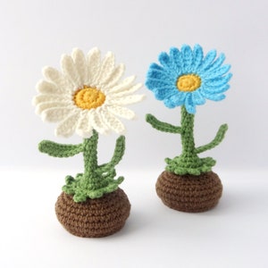 crochet daisy flowers