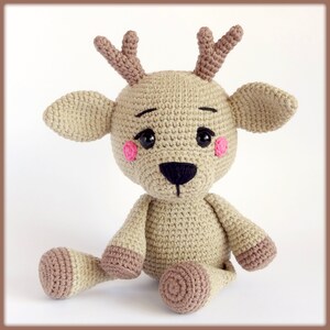 Rudy the Reindeer Crochet Pattern amigurumi animal, crochet reindeer pattern