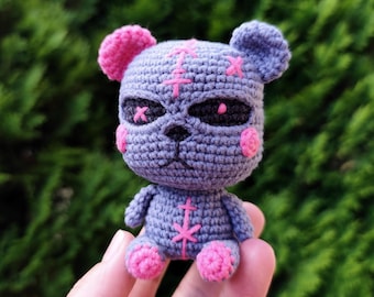 Scary bear Crochet Pattern - amigurumi skull bear PDF tutorial