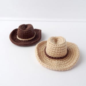 Crochet cowboy hat for crochet toys pdf pattern