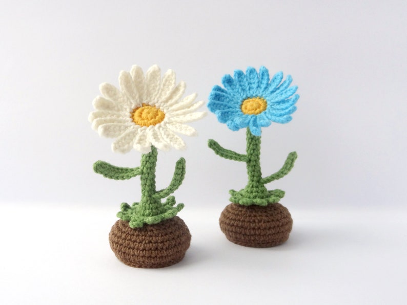 crochet daisy flowers