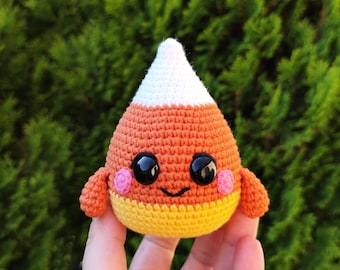 Cute candy corn Crochet Pattern - amigurumi PDF tutorial