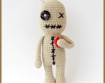 Voodoo Doll Crochet Pattern, amigurumi crochet voodoo doll pattern