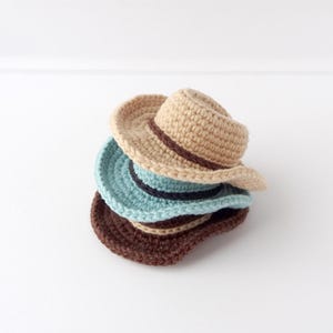 Easy crochet cowboy hats pattern