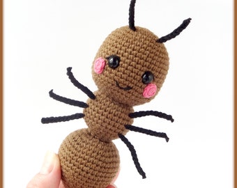 Padrão de crochê de formiga - tutorial em PDF de amigurumi de inseto