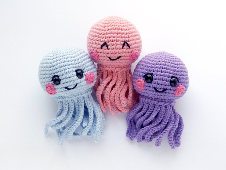 Tiny Jellyfish Crochet Pattern Amigurumi Toy Etsy
