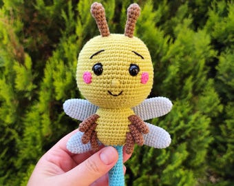 Amigurumi dragonfly Crochet Pattern - amigurumi insect PDF tutorial