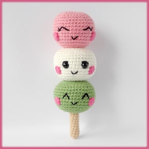 Uroczy wzór szydełkowy amigurumi hanami dango – łatwy tutorial w formacie PDF