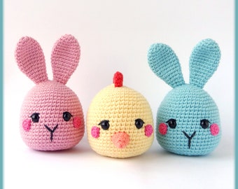 Easter Decoration Crochet Patterns - Chick and Bunny