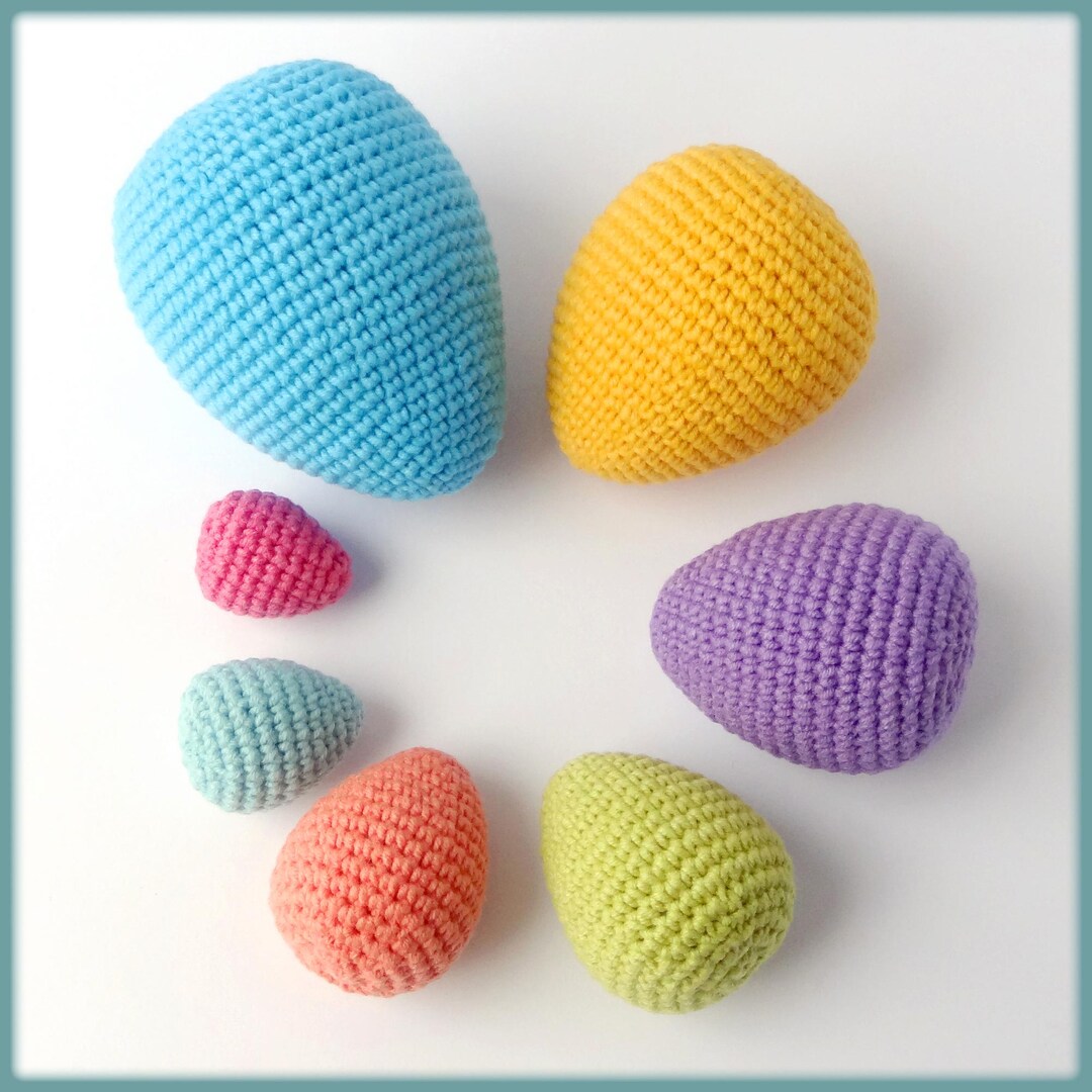 Easter Eggs Crochet Pattern - 7 Sizes in 1 PDF Tutorial - Etsy