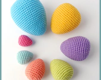 Ostereier Häkelanleitung - 7 Größen in 1 PDF-Anleitung