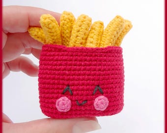 French Fries Crochet Pattern - amigurumi PDF tutorial
