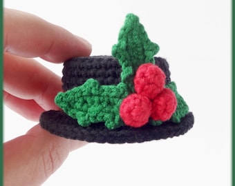 Christmas Top Hat Crochet Pattern for amigurumi toys