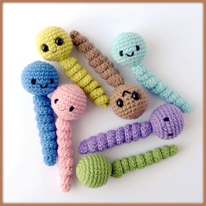 Worm Crochet Pattern cute amigurumi toy