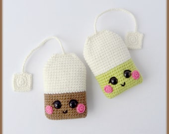 Tea Bag Crochet Pattern, cute amigurumi tea bag pattern