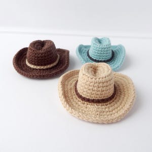 Crochet cowboy hat for crochet toys pdf tutorial