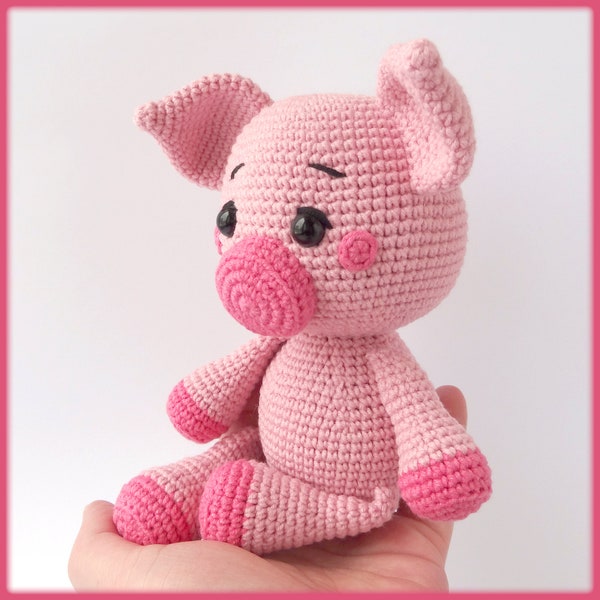 Oinker das Schwein häkeln Muster Amigurumi Spielzeug, gehäkeltes Schwein Muster, Amigurumi Schwein Muster, süßes gehäkeltes Amigurumi Schwein