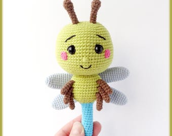 Amigurumi dragonfly Crochet Pattern - insect PDF tutorial