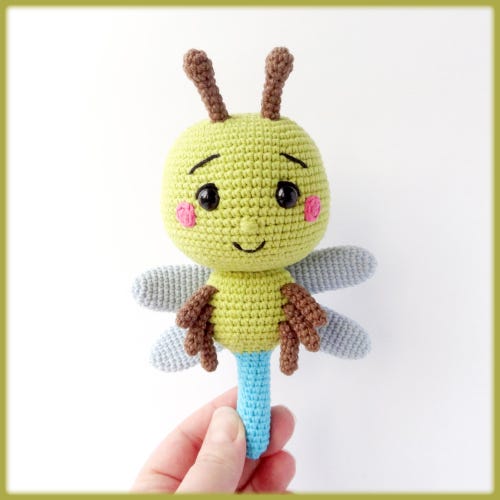 Amigurumi dragonfly Crochet Pattern - amigurumi insect PDF tutorial