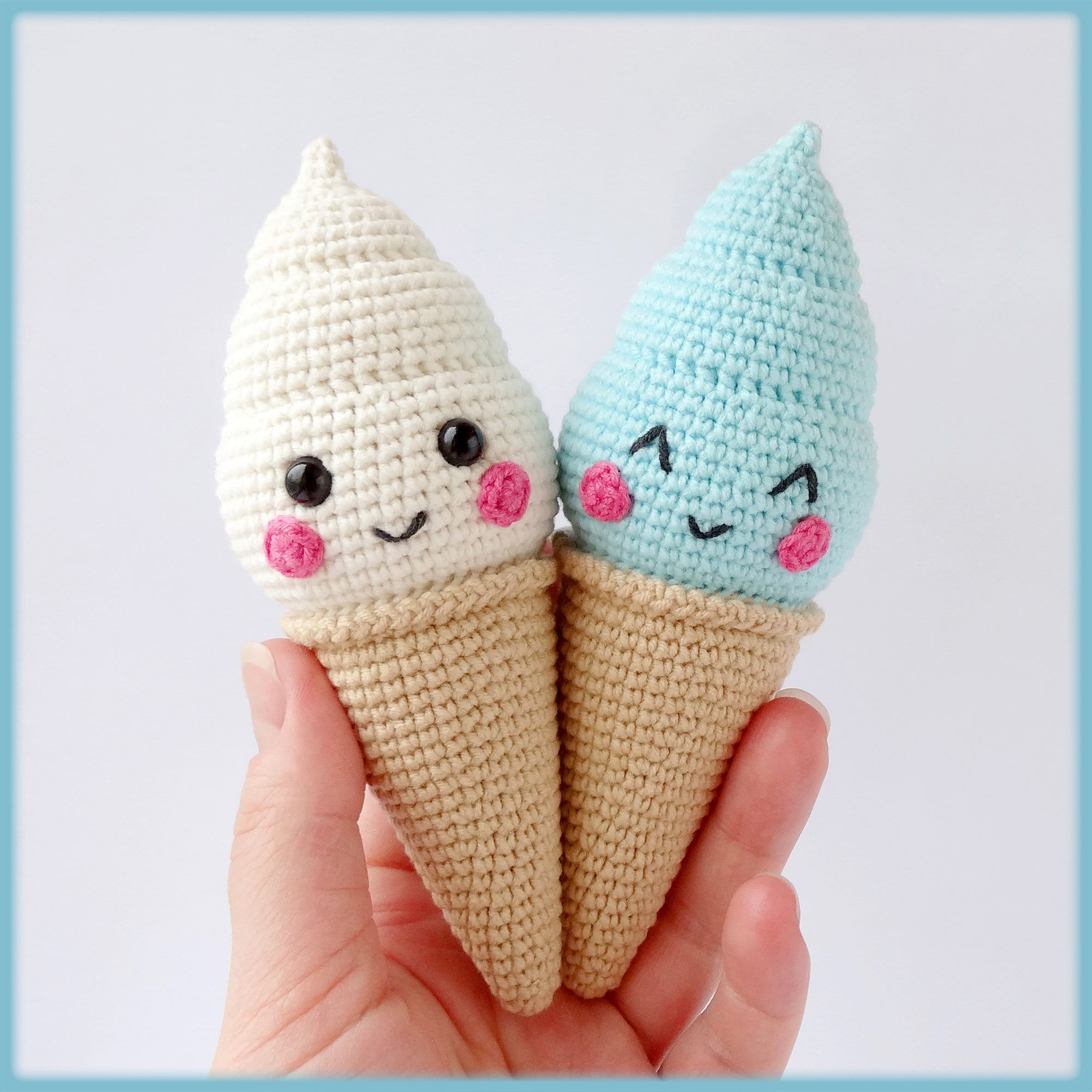  アイスクリームコーン型ぬいぐるみ3個セット