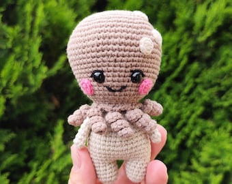 Octopus doll Crochet Pattern - cute amigurumi octopus PDF tutorial