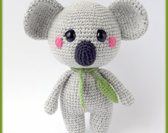 Koko the koala Crochet Pattern - amigurumi animal PDF tutorial