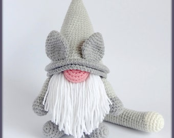 Cat Gnome Crochet Pattern pdf tutorial