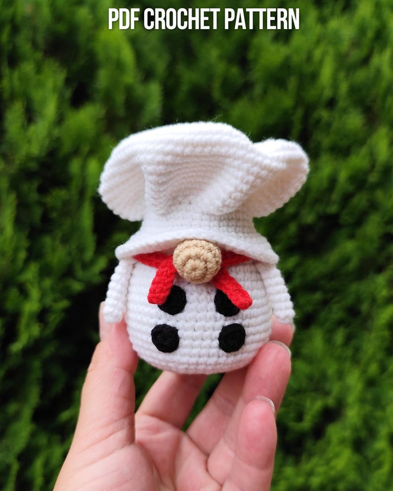 Chef gnome Crochet Pattern