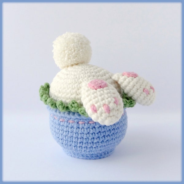 Crochet Pattern Bunny butt in a pot Easter decoration