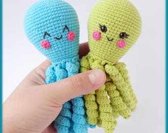 Lindo patrón de crochet de pulpo amigurumi