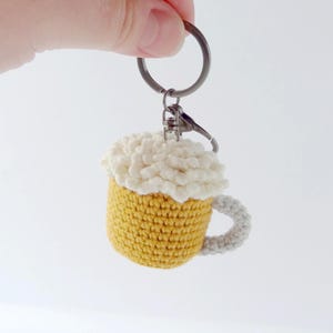 Crochet beer keychain pdf pattern