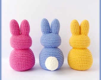 Easter bunny Crochet Pattern - amigurumi Easter decor PDF tutorial