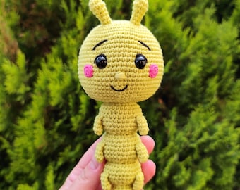Carter the Caterpillar Crochet Pattern - amigurumi caterpillar PDF tutorial