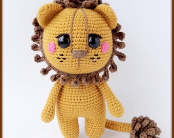 Alex the Lion Crochet Pattern amigurumi animal toy