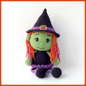 Cute Halloween witch doll Crochet Pattern