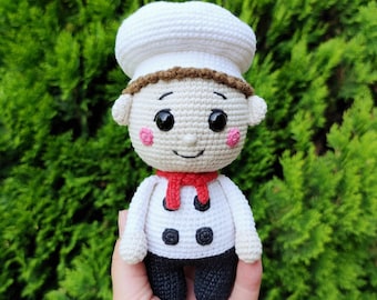Häkelanleitung für Alex den Koch – PDF-Tutorial für Amigurumi