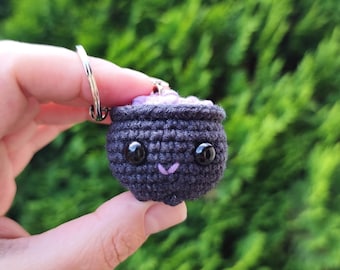Cauldron keychain Crochet Pattern - easy PDF tutorial