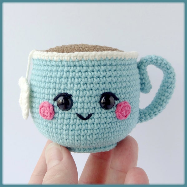 Mignon modèle au crochet de tasse à thé amigurumi