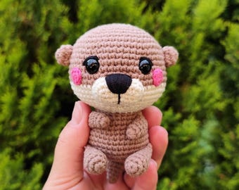 ダ*ん様 シマリス×かわうそ ハンドメイド あみぐるみ あみぐるみカワウソかぎ針編みパターン - あみぐるみ動物 PDF
