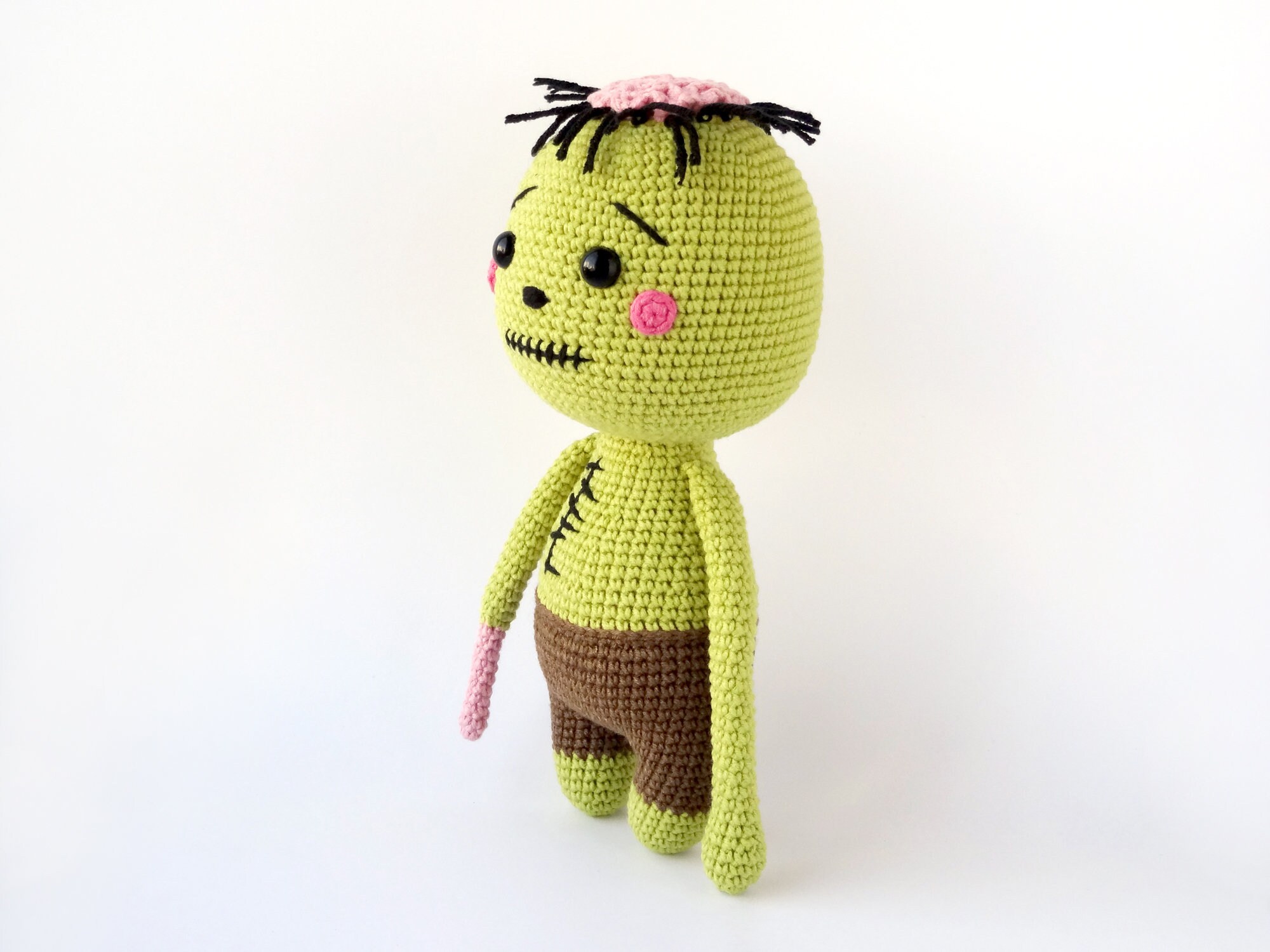 Crochet Pattern Zombie Doll With Open Brain Crochet Zombie Etsy