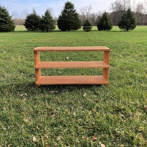 Shoe Rack Slat Style Cherry