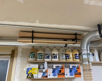 Dowel rod holder for ceiling or wall 4- 2.5" holders (2 pack)