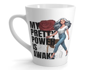 Hübsche Kraft wach Tasse: Inspirierende Kaffeetasse für Frauen