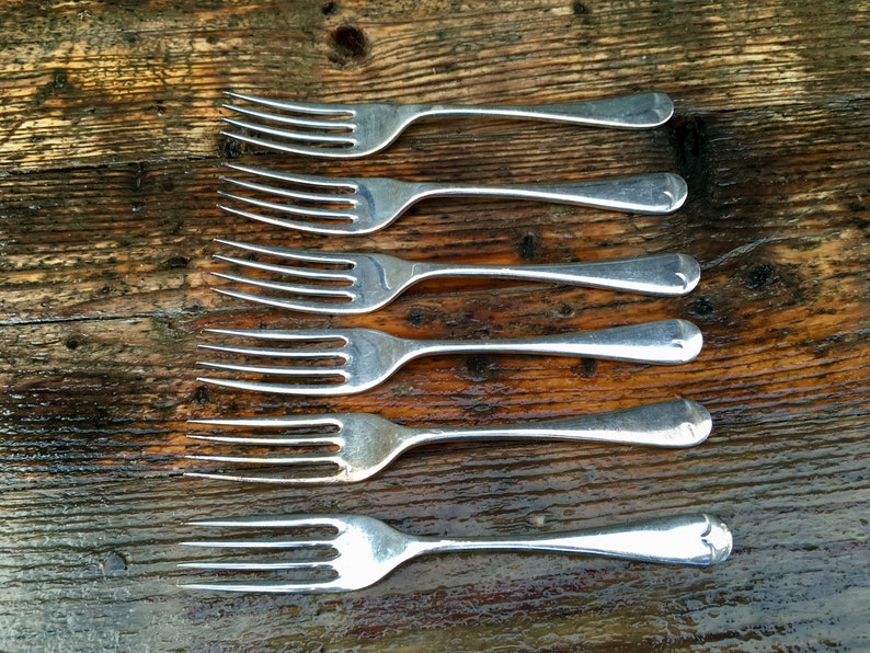 English Silverplated Sheffield EPNS A90 Forks set of 6